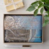 Winter Rustikale Schneedecke Blauer Himmel Landsch Seidenpapier (Geschenk)