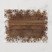 Winter Rustikale Tierholzbücher für Kinderkarte Postkarte (Rückseite)