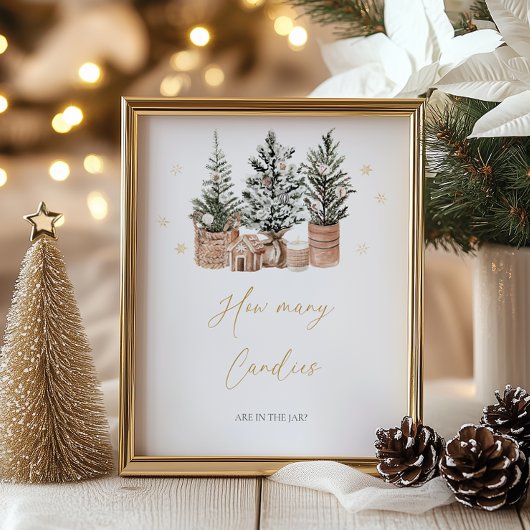 Winter Rustikale Weihnachtsbäume wie viele Kanadie Poster