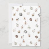 Winter Rustikale Weihnachtsbaumen Kinderdusche Einladung (Rückseite)