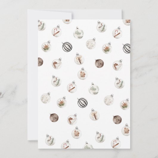 Winter Rustikale Weihnachtsbaumen Kinderdusche Einladung (Rückseite)