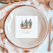 Winter Rustikale Weihnachtsbaumen Kinderdusche Serviette