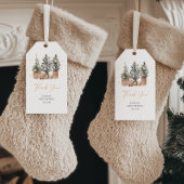 Winter Rustikale Weihnachtsbaumen Vielen Dank, das Geschenkanhänger