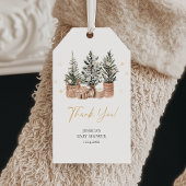 Winter Rustikale Weihnachtsbaumen Vielen Dank, das Geschenkanhänger