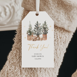 Winter Rustikale Weihnachtsbaumen Vielen Dank, das Geschenkanhänger