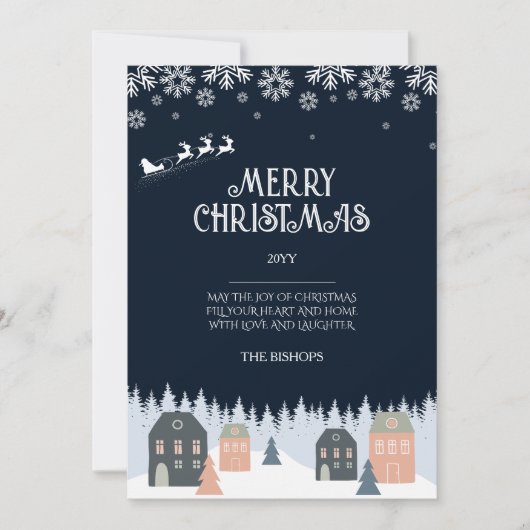 Winter Rustikale Weihnachtskarte Feiertagskarte (Vorderseite)