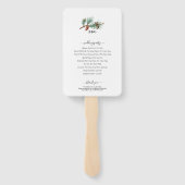 Winter Rustikales Pine Trees Lantern Hochzeitsprog Fächer (Rückseite)