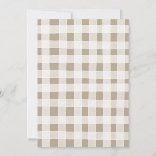 Winter Rustikales Wald, das er oder sie Geschlecht Einladung (Rückseite)