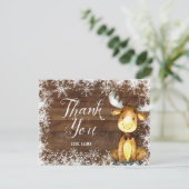 Winter-rustikales Waldland dankt Ihnen zu Dankeskarte (Stehend Vorderseite)