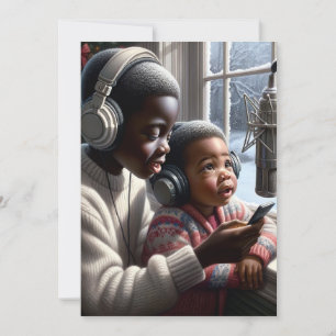 Winter-Rymnen: Brüder, die sich durch Mu klopfen Feiertagskarte