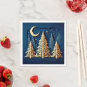 Winter’s Gold Papercut – Christmas Trees Scene Serviette (Beispiel)