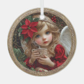 Winter’s Quiet Blessing – Angel of Comfort Ornament Aus Glas (Vorderseite)