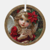 Winter’s Quiet Blessing – Angel of Comfort Ornament Aus Glas (Rückseite)