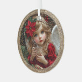 Winter’s Quiet Blessing – Angel of Comfort Ornament Aus Glas (Vorderseite links)
