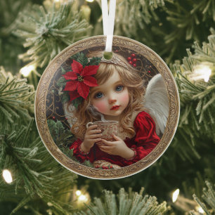 Winter´s Stille Segnung – Engel des Trostes Ornament Aus Glas