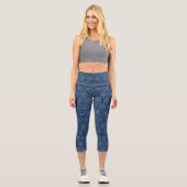 Winter Sacred Geometry Muster Capri Leggings (Vorderseite)