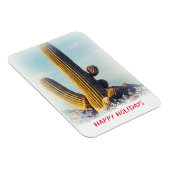 Winter Saguaro Scene Holiday Magnet (Rechte Seite)