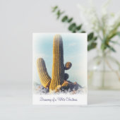 Winter Saguaro - Urlaub Postkarte (Stehend Vorderseite)