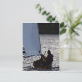 Winter Sailboat Race Postkarte (Stehend Vorderseite)