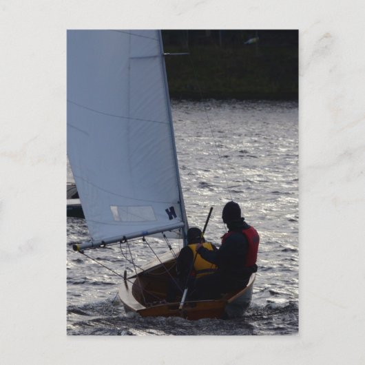 Winter Sailboat Race Postkarte (Vorderseite)