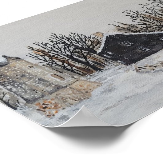 Winter Salt Box Zuhause Poster (Ecke)