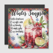 Winter Sangria MagnetRezept Karte (Vorne/Hinten)