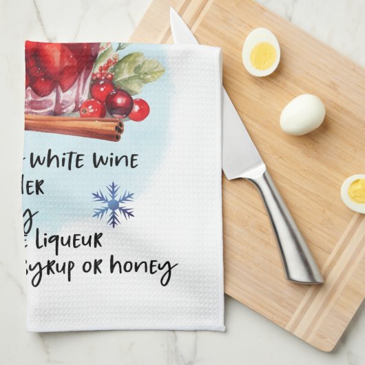 Winter Sangria Rezept Urlaub Geschirrtuch (Viertel Falte)