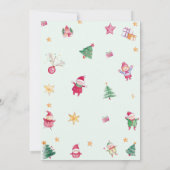 Winter Santa Baby Baby Dusche Einladung (Rückseite)