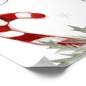 Winter Santa Baby Dusche Begrüßungszeichen Poster (Ecke)