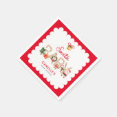 Winter Santa Baby Dusche Einladung Serviette (Ecke)