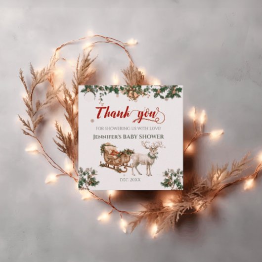 Winter Santa Baby Weihnachts Hirschdusche Geschenkanhänger