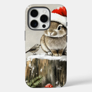 Winter Santa Bunny Wonderland iPhone 16 Pro Hülle