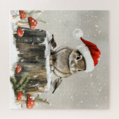 Winter Santa Bunny Wonderland Puzzle (Horizontal)