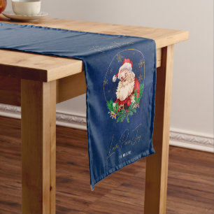 Winter Santa Claus Classic Elegant Frohe Weihnacht Großer Tischläufer
