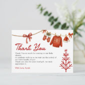 Winter Santa  Dankeskarte (Stehend Vorderseite)