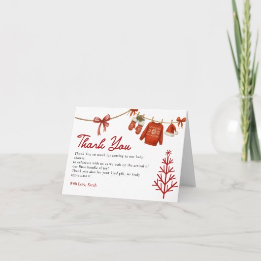 Winter Santa  Dankeskarte (Vorderseite)