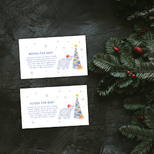 Winter-Santa-Eisbär-Bücher für Baby-Party Begleitkarte