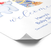 Winter Santa Polar Bear Baby Shower Welcome  Poster (Ecke)