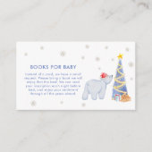 Winter Santa Polar Bear Books For Baby Shower Begleitkarte (Vorderseite)