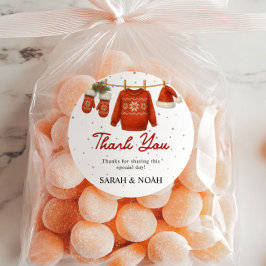 Winter Santa  Runder Aufkleber