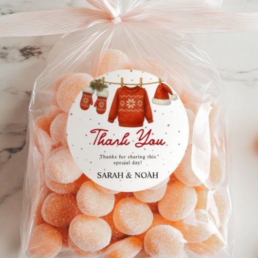 Winter Santa  Runder Aufkleber