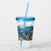 Winter/Santa/Weihnachten/Schnee Acryltrinkbecher (Rückseite)