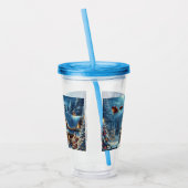 Winter/Santa/Weihnachten/Schnee Acryltrinkbecher (Links)