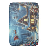 Winter/Santa/Weihnachten/Schnee Badematte (Vorderseite Vertikal)