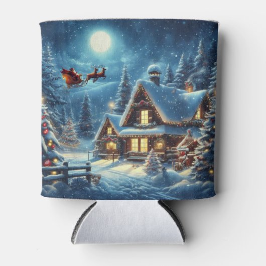Winter/Santa/Weihnachten/Schnee Dosenkühler (Vorderseite)