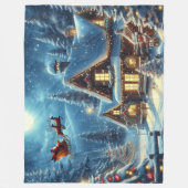 Winter/Santa/Weihnachten/Schnee Fleecedecke (Vorderseite)