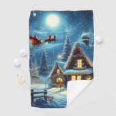Winter/Santa/Weihnachten/Schnee Golfhandtuch (Insitu)