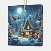Winter/Santa/Weihnachten/Schnee Keramikornament (Links)