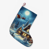 Winter/Santa/Weihnachten/Schnee Kleiner Weihnachtsstrumpf (Vorderansicht (hängend))