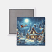 Winter/Santa/Weihnachten/Schnee Magnet (Vorderseite/Rückseite)